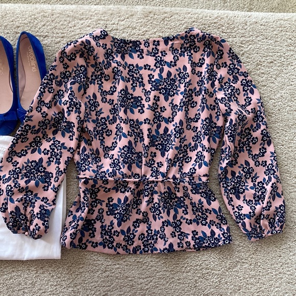 J. Crew Drapey Crepe Faux Wrap Top - Picture 6 of 10